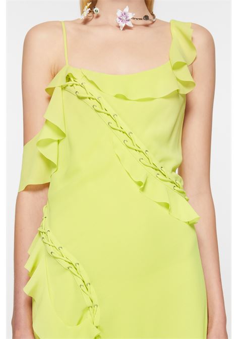 vestito con rouche donna giallo in poliestere ACNE STUDIOS | A20643CYI